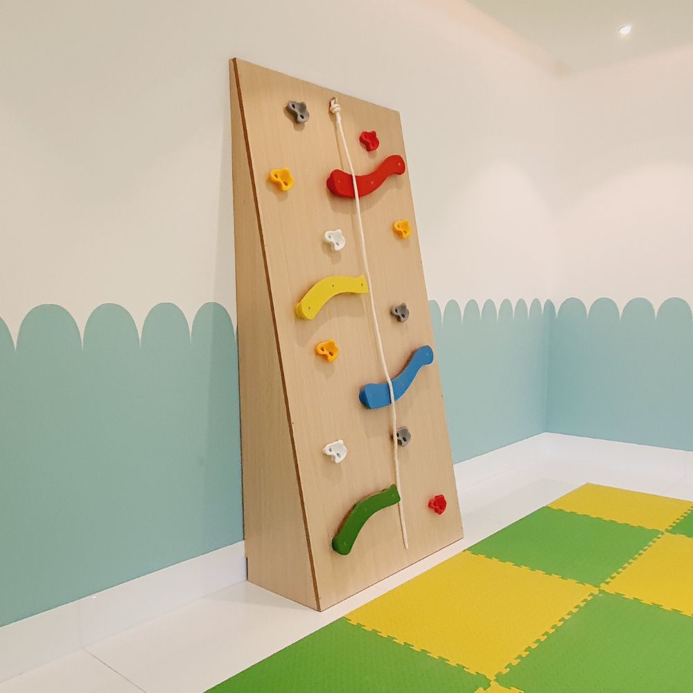 Moon Kids Climbing Wall with Shaped Grips 2