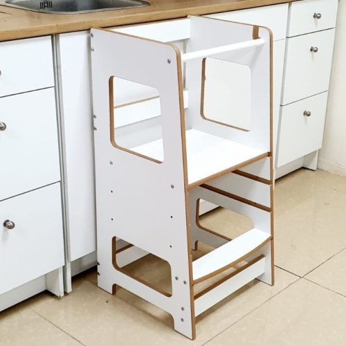 Adjustable Learning Tower in White