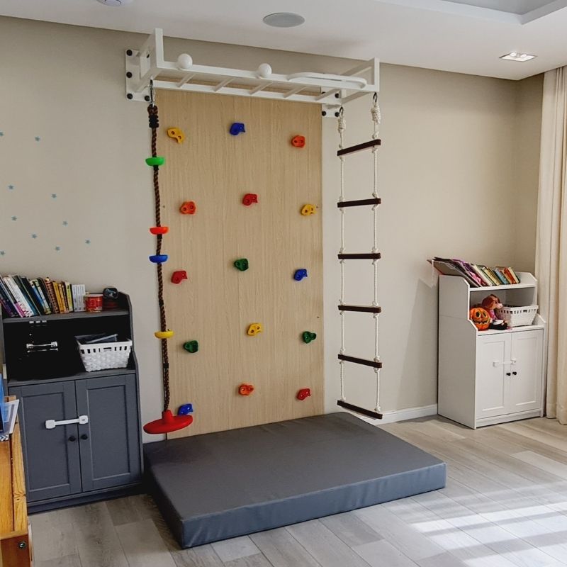 Climbing Wall With Sensory Monkey Bar