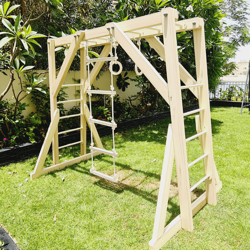 Free Standing Monkey Bars with Swing