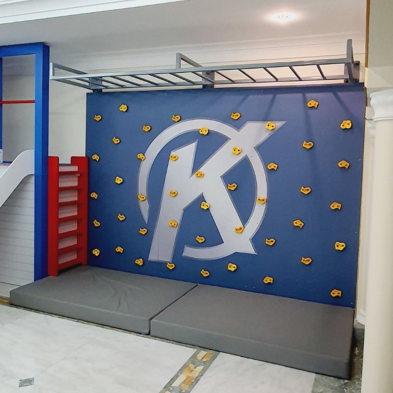 Climbing Wall With Vinyl Sticker