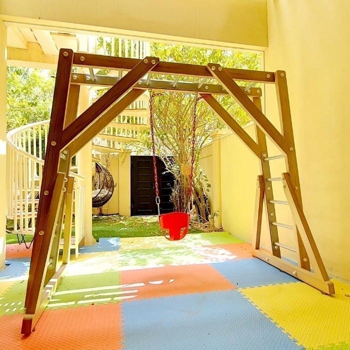 Freestanding Monkey Bars with Swing